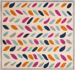 Beige 7' 10 x 7' 10 Aruba Outdoor Square Area Rug Weather Resistant for Patio, Deck, Terrace, Balcony, Porch for Sale at Rug Engine