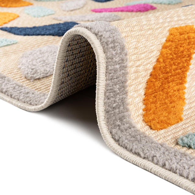 Beige 3' 3 x 3' 3 Aruba Outdoor Round Area Rug Weather Resistant for Patio, Deck, Terrace, Balcony, Porch for Sale at Rug Engine