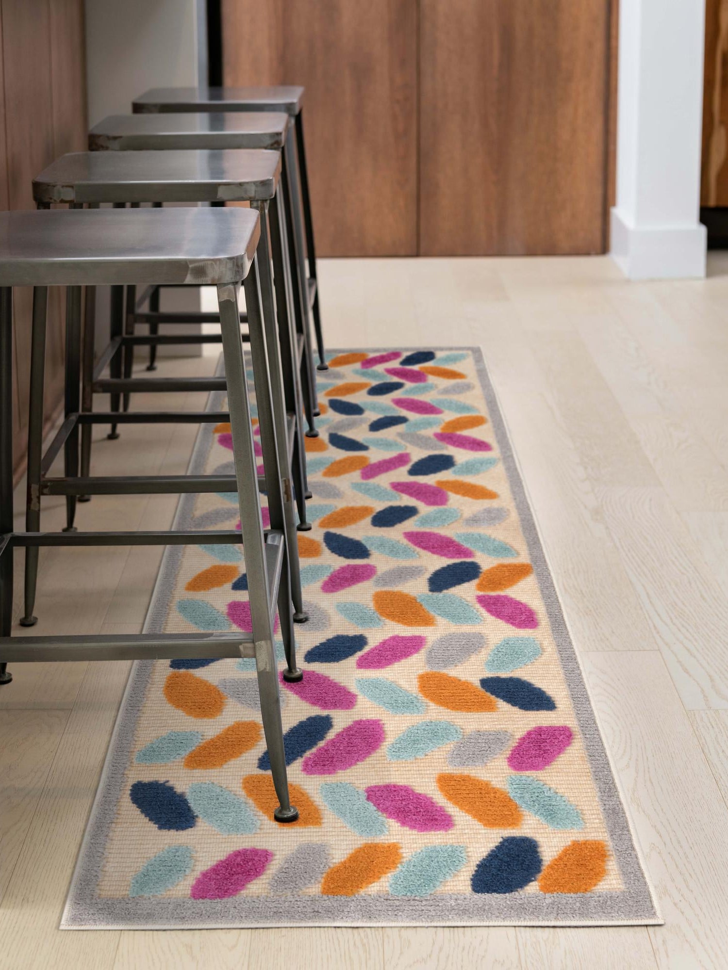 Beige 2' x 10' Aruba Outdoor Runner Area Rug Weather Resistant for Patio, Deck, Terrace, Balcony, Porch for Sale at Rug Engine