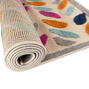 Beige 2' x 8' Aruba Outdoor Runner Area Rug Weather Resistant for Patio, Deck, Terrace, Balcony, Porch for Sale at Rug Engine