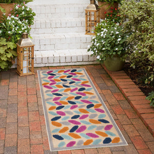 Beige 2' x 10' Aruba Outdoor Runner Area Rug Weather Resistant for Patio, Deck, Terrace, Balcony, Porch for Sale at Rug Engine