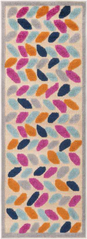 Beige 2' x 6' Aruba Outdoor Runner Area Rug Weather Resistant for Patio, Deck, Terrace, Balcony, Porch for Sale at Rug Engine