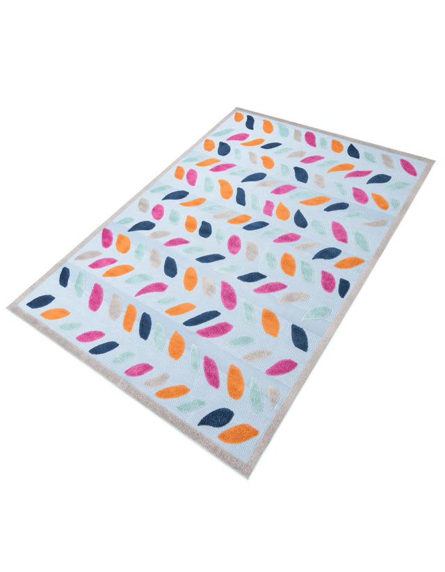 Blue 9' x 12' Aruba Outdoor Rectangle Area Rug Weather Resistant for Patio, Deck, Terrace, Balcony, Porch for Sale at Rug Engine