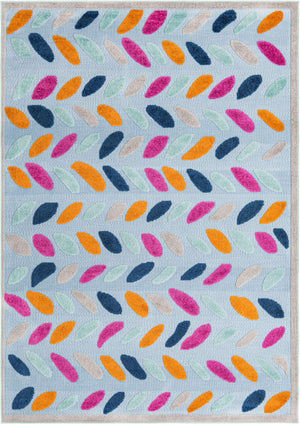 Blue 6' x 9' Aruba Outdoor Rectangle Area Rug Weather Resistant for Patio, Deck, Terrace, Balcony, Porch for Sale at Rug Engine