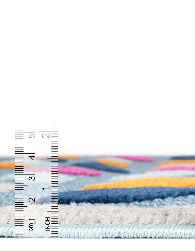 Blue 7' 10 x 10' Aruba Outdoor Rectangle Area Rug Weather Resistant for Patio, Deck, Terrace, Balcony, Porch for Sale at Rug Engine
