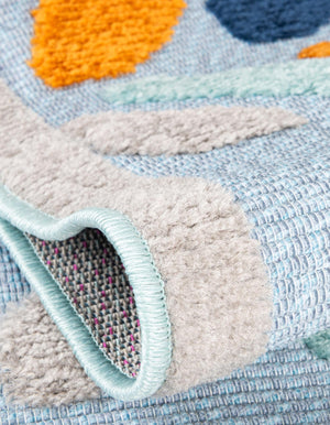 Blue 5' 3 x 8' Aruba Outdoor Rectangle Area Rug Weather Resistant for Patio, Deck, Terrace, Balcony, Porch for Sale at Rug Engine