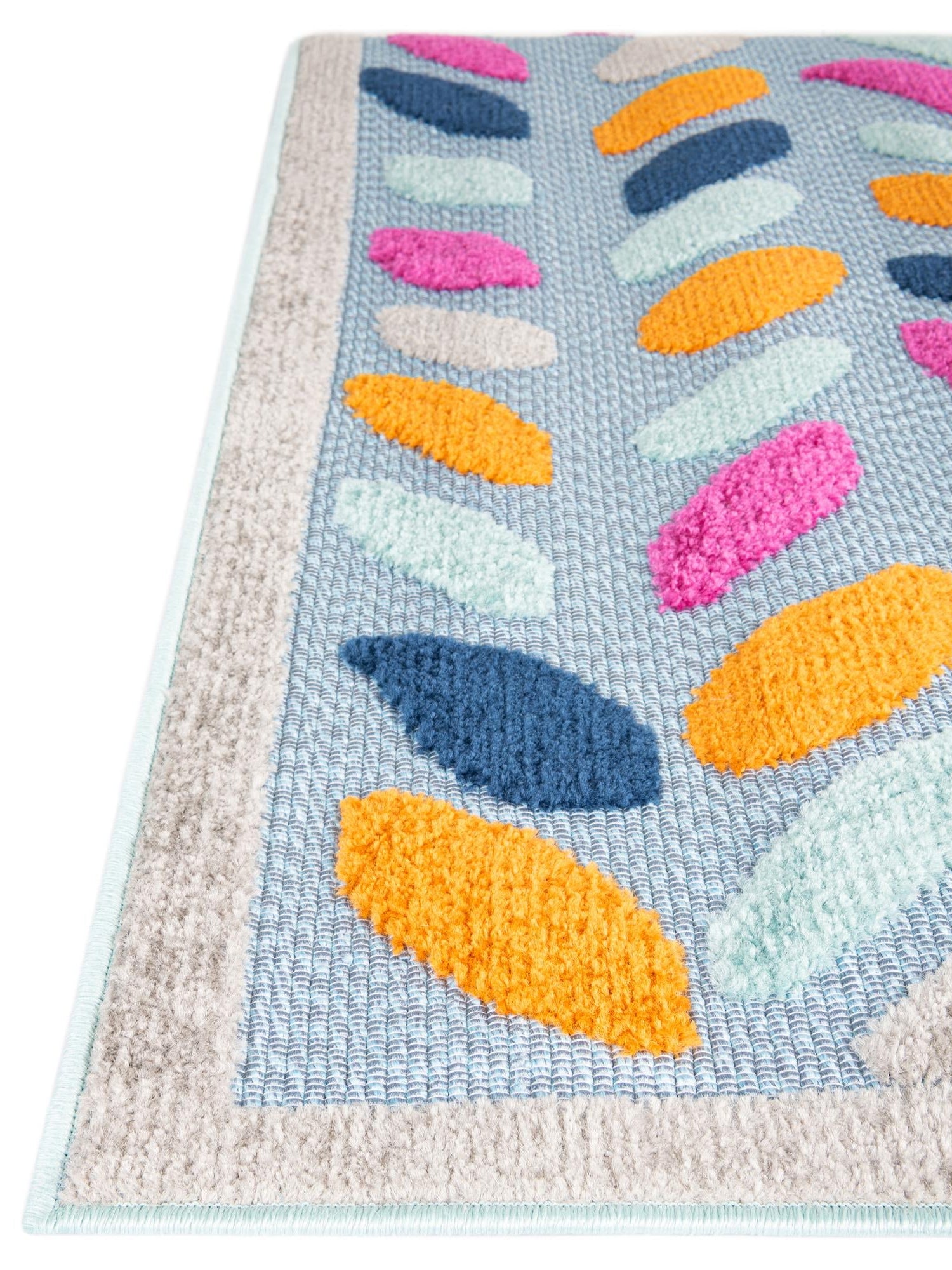 Blue 9' x 12' Aruba Outdoor Rectangle Area Rug Weather Resistant for Patio, Deck, Terrace, Balcony, Porch for Sale at Rug Engine