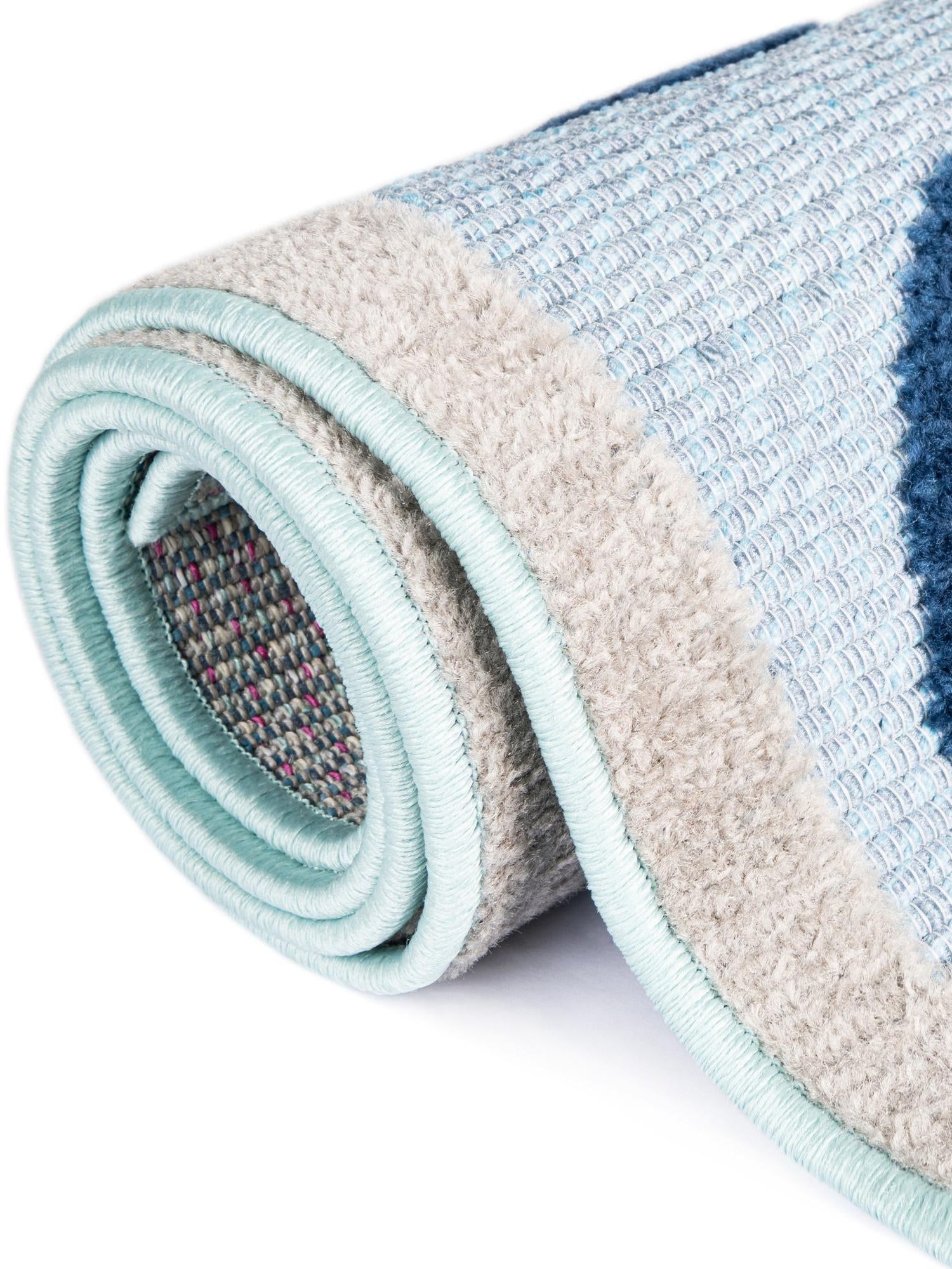 Blue 4' x 6' Aruba Outdoor Rectangle Area Rug Weather Resistant for Patio, Deck, Terrace, Balcony, Porch for Sale at Rug Engine