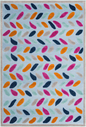 Blue 5' 3 x 8' Aruba Outdoor Rectangle Area Rug Weather Resistant for Patio, Deck, Terrace, Balcony, Porch for Sale at Rug Engine