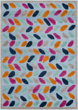 Blue 4' x 6' Aruba Outdoor Rectangle Area Rug Weather Resistant for Patio, Deck, Terrace, Balcony, Porch for Sale at Rug Engine