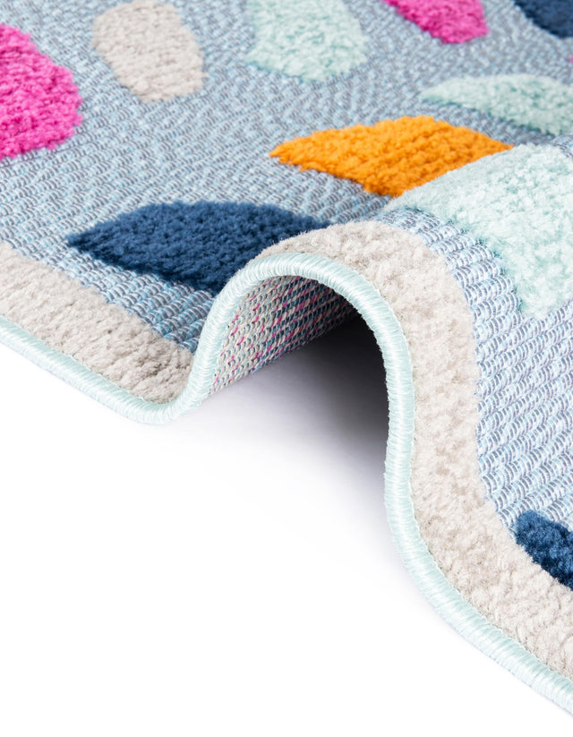 Blue 5' 3 x 5' 3 Aruba Outdoor Square Area Rug Weather Resistant for Patio, Deck, Terrace, Balcony, Porch for Sale at Rug Engine