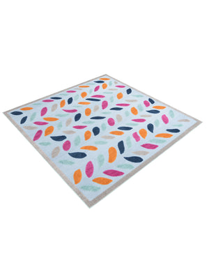 Blue 7' 10 x 7' 10 Aruba Outdoor Square Area Rug Weather Resistant for Patio, Deck, Terrace, Balcony, Porch for Sale at Rug Engine