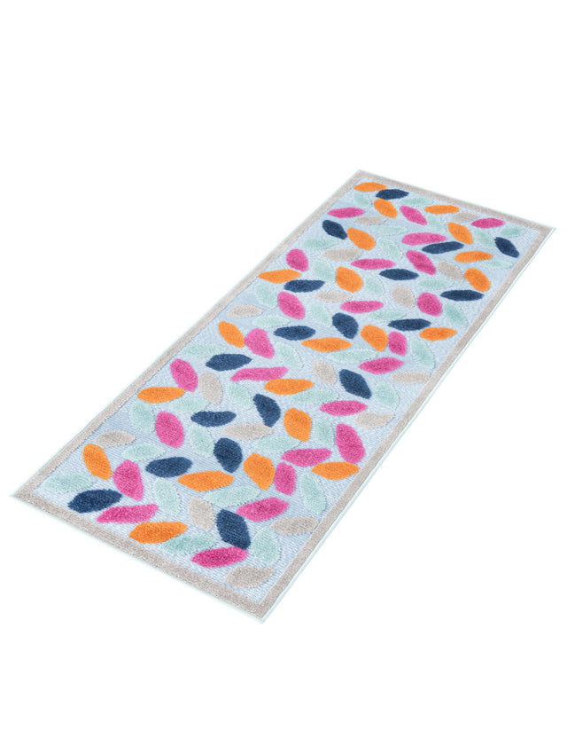 Blue 2' x 6' Aruba Outdoor Runner Area Rug Weather Resistant for Patio, Deck, Terrace, Balcony, Porch for Sale at Rug Engine