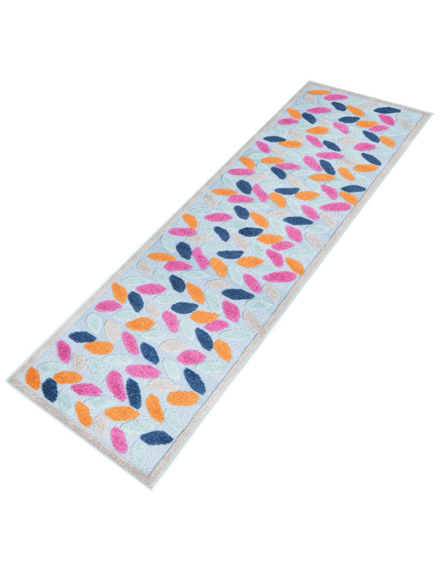 Blue 2' x 10' Aruba Outdoor Runner Area Rug Weather Resistant for Patio, Deck, Terrace, Balcony, Porch for Sale at Rug Engine