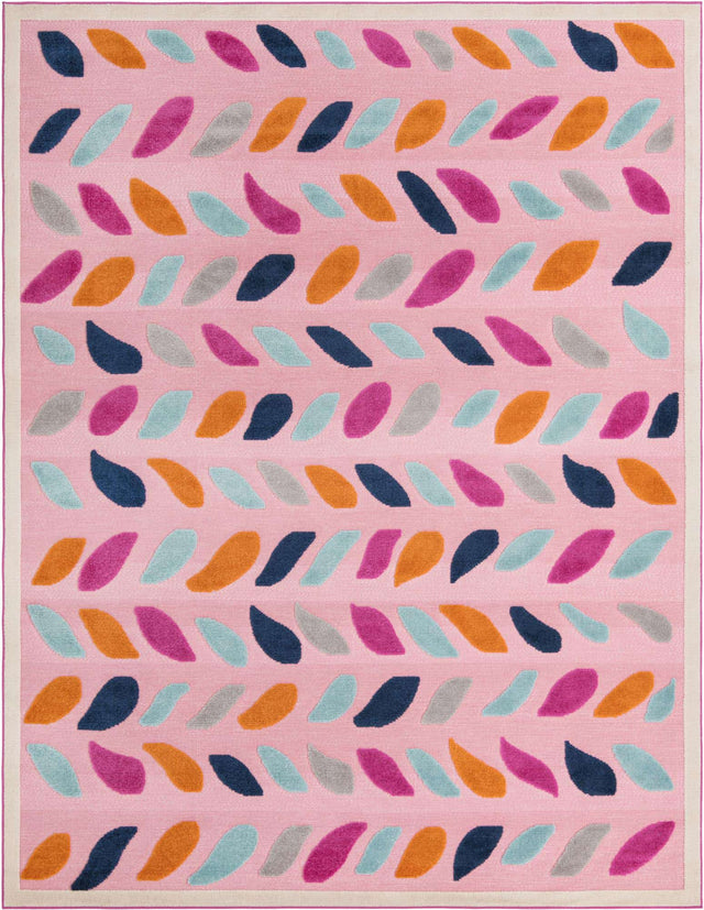 Pink 9' x 12' Aruba Outdoor Rectangle Area Rug Weather Resistant for Patio, Deck, Terrace, Balcony, Porch for Sale at Rug Engine