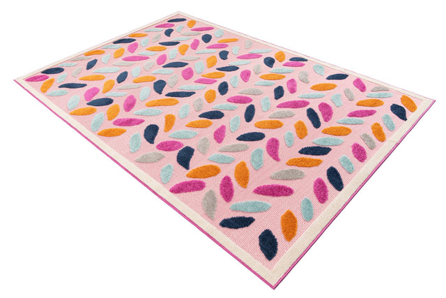 Pink 5' 3 x 8' Aruba Outdoor Rectangle Area Rug Weather Resistant for Patio, Deck, Terrace, Balcony, Porch for Sale at Rug Engine