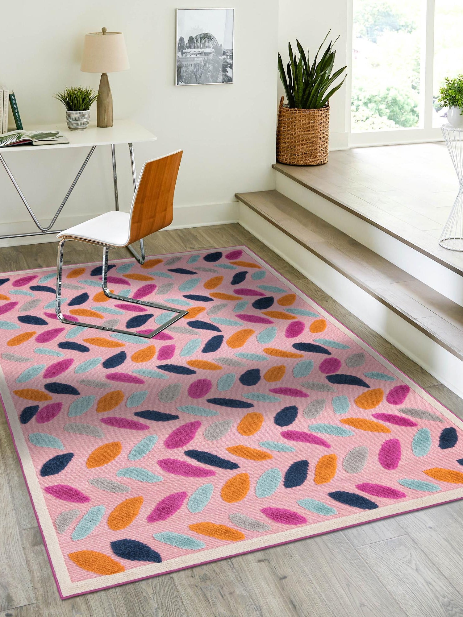 Pink 6' x 9' Aruba Outdoor Rectangle Area Rug Weather Resistant for Patio, Deck, Terrace, Balcony, Porch for Sale at Rug Engine