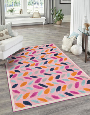 Pink 7' 10 x 10' Aruba Outdoor Rectangle Area Rug Weather Resistant for Patio, Deck, Terrace, Balcony, Porch for Sale at Rug Engine