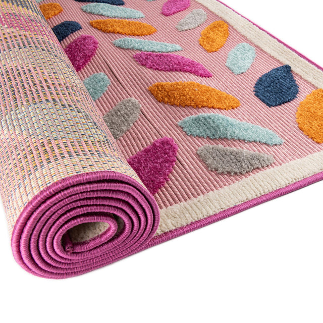 Pink 9' x 12' Aruba Outdoor Rectangle Area Rug Weather Resistant for Patio, Deck, Terrace, Balcony, Porch for Sale at Rug Engine