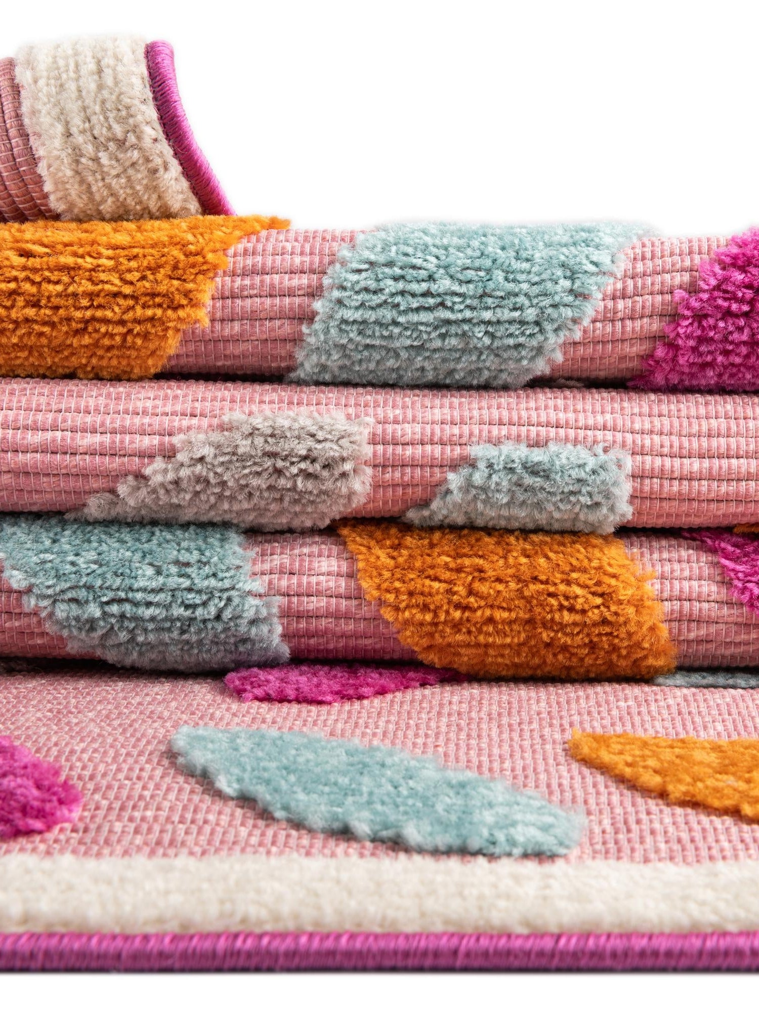 Pink 7' x 10' Aruba Outdoor Rectangle Area Rug Weather Resistant for Patio, Deck, Terrace, Balcony, Porch for Sale at Rug Engine