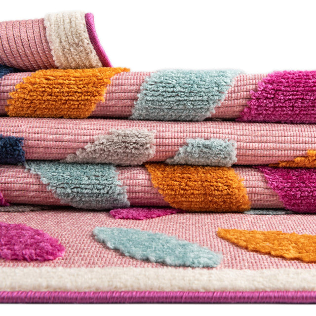 Pink 7' 10 x 10' Aruba Outdoor Rectangle Area Rug Weather Resistant for Patio, Deck, Terrace, Balcony, Porch for Sale at Rug Engine