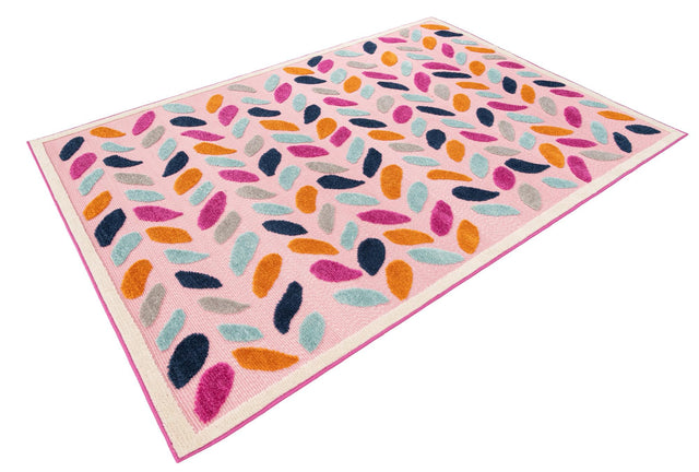 Pink 5' 3 x 8' Aruba Outdoor Rectangle Area Rug Weather Resistant for Patio, Deck, Terrace, Balcony, Porch for Sale at Rug Engine