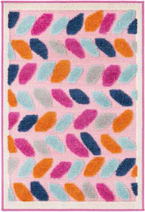 Pink 2' x 3' Aruba Outdoor Rectangle Area Rug Weather Resistant for Patio, Deck, Terrace, Balcony, Porch for Sale at Rug Engine