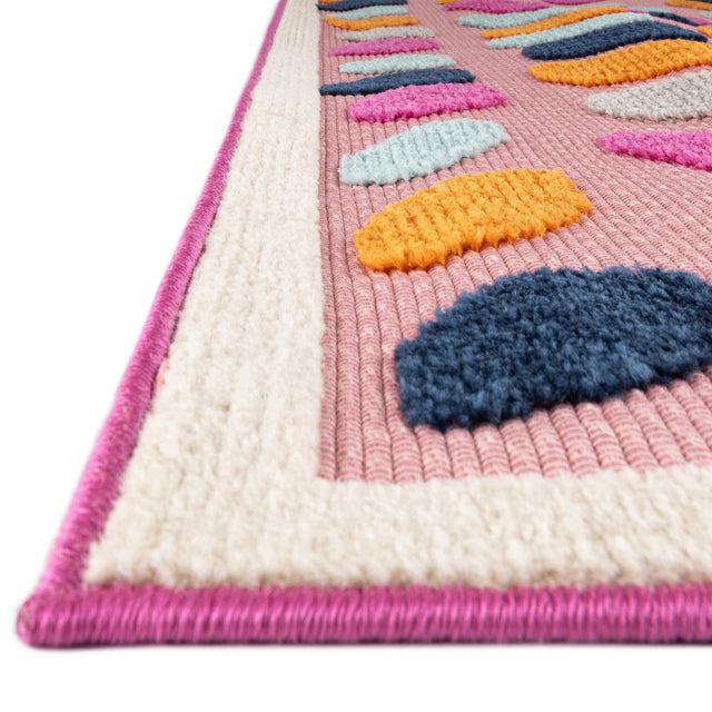 Pink 5' 3 x 5' 3 Aruba Outdoor Square Area Rug Weather Resistant for Patio, Deck, Terrace, Balcony, Porch for Sale at Rug Engine