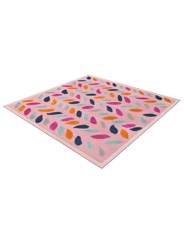 Pink 7' 10 x 7' 10 Aruba Outdoor Square Area Rug Weather Resistant for Patio, Deck, Terrace, Balcony, Porch for Sale at Rug Engine