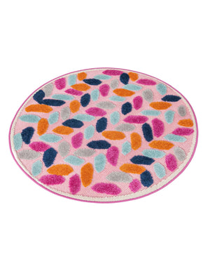 Pink 3' 3 x 3' 3 Aruba Outdoor Round Area Rug Weather Resistant for Patio, Deck, Terrace, Balcony, Porch for Sale at Rug Engine