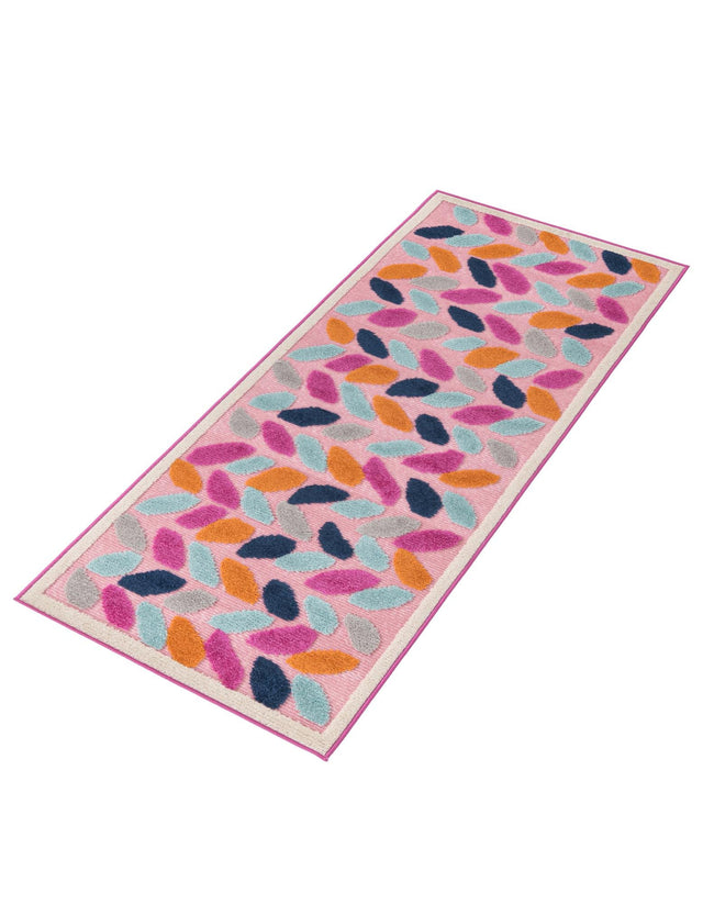 Pink 2' x 6' Aruba Outdoor Runner Area Rug Weather Resistant for Patio, Deck, Terrace, Balcony, Porch for Sale at Rug Engine