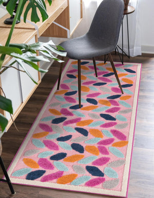 Pink 2' x 6' Aruba Outdoor Runner Area Rug Weather Resistant for Patio, Deck, Terrace, Balcony, Porch for Sale at Rug Engine