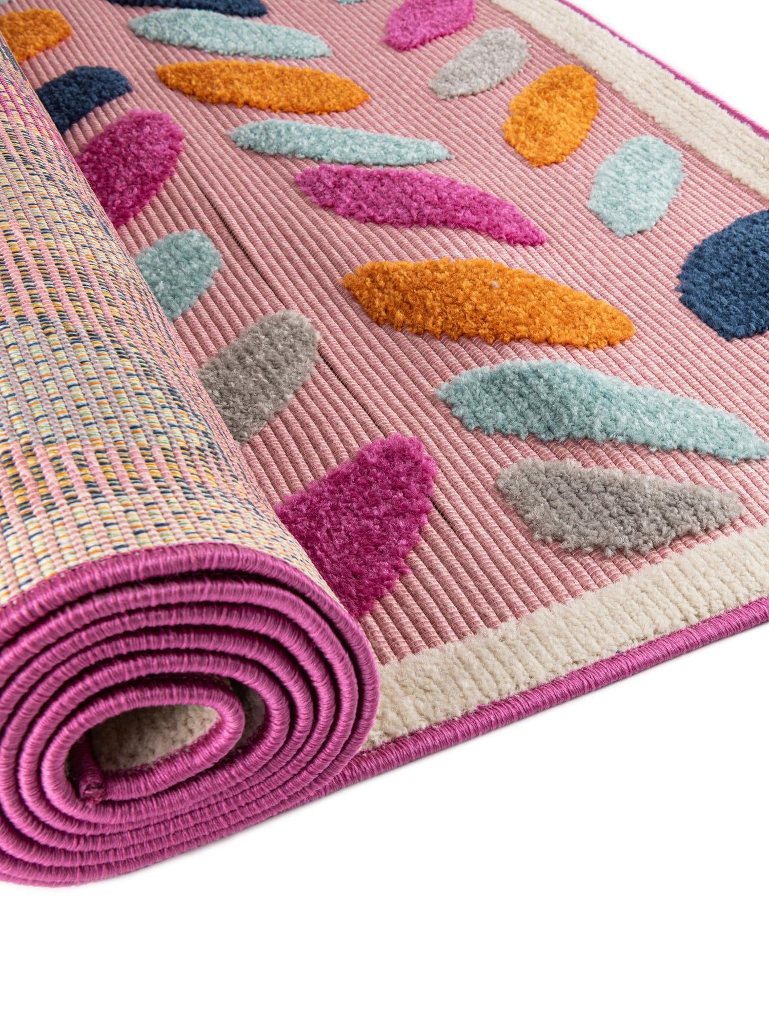 Pink 2' x 6' Aruba Outdoor Runner Area Rug Weather Resistant for Patio, Deck, Terrace, Balcony, Porch for Sale at Rug Engine
