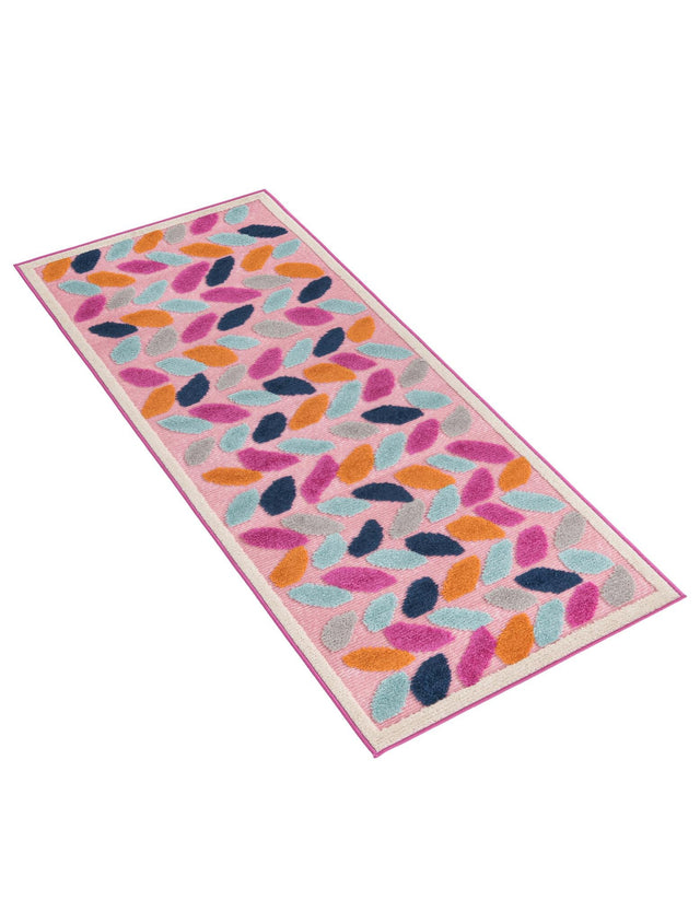 Pink 2' x 6' Aruba Outdoor Runner Area Rug Weather Resistant for Patio, Deck, Terrace, Balcony, Porch for Sale at Rug Engine