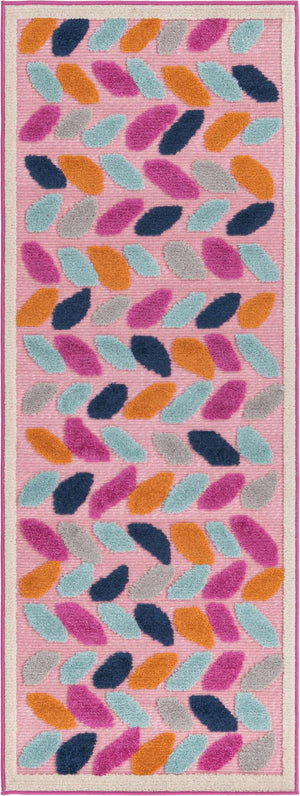Pink 2' x 6' Aruba Outdoor Runner Area Rug Weather Resistant for Patio, Deck, Terrace, Balcony, Porch for Sale at Rug Engine
