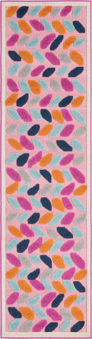 Pink 2' x 8' Aruba Outdoor Runner Area Rug Weather Resistant for Patio, Deck, Terrace, Balcony, Porch for Sale at Rug Engine