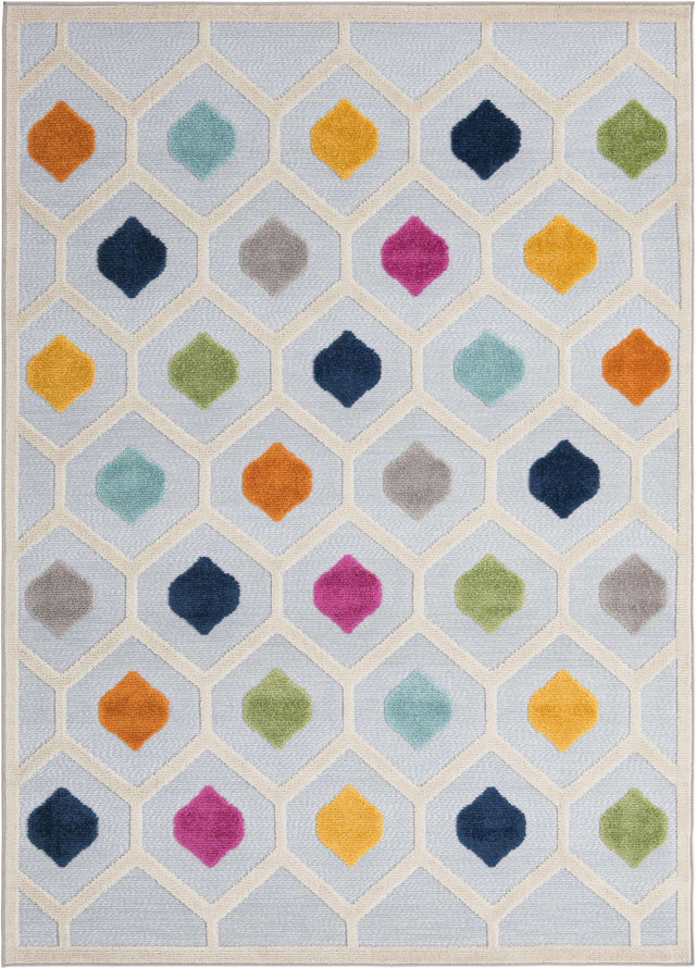Gray 6' x 9' Aruba Outdoor Rectangle Area Rug Weather Resistant for Patio, Deck, Terrace, Balcony, Porch for Sale at Rug Engine