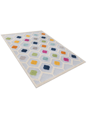 Gray 5' 3 x 8' Aruba Outdoor Rectangle Area Rug Weather Resistant for Patio, Deck, Terrace, Balcony, Porch for Sale at Rug Engine