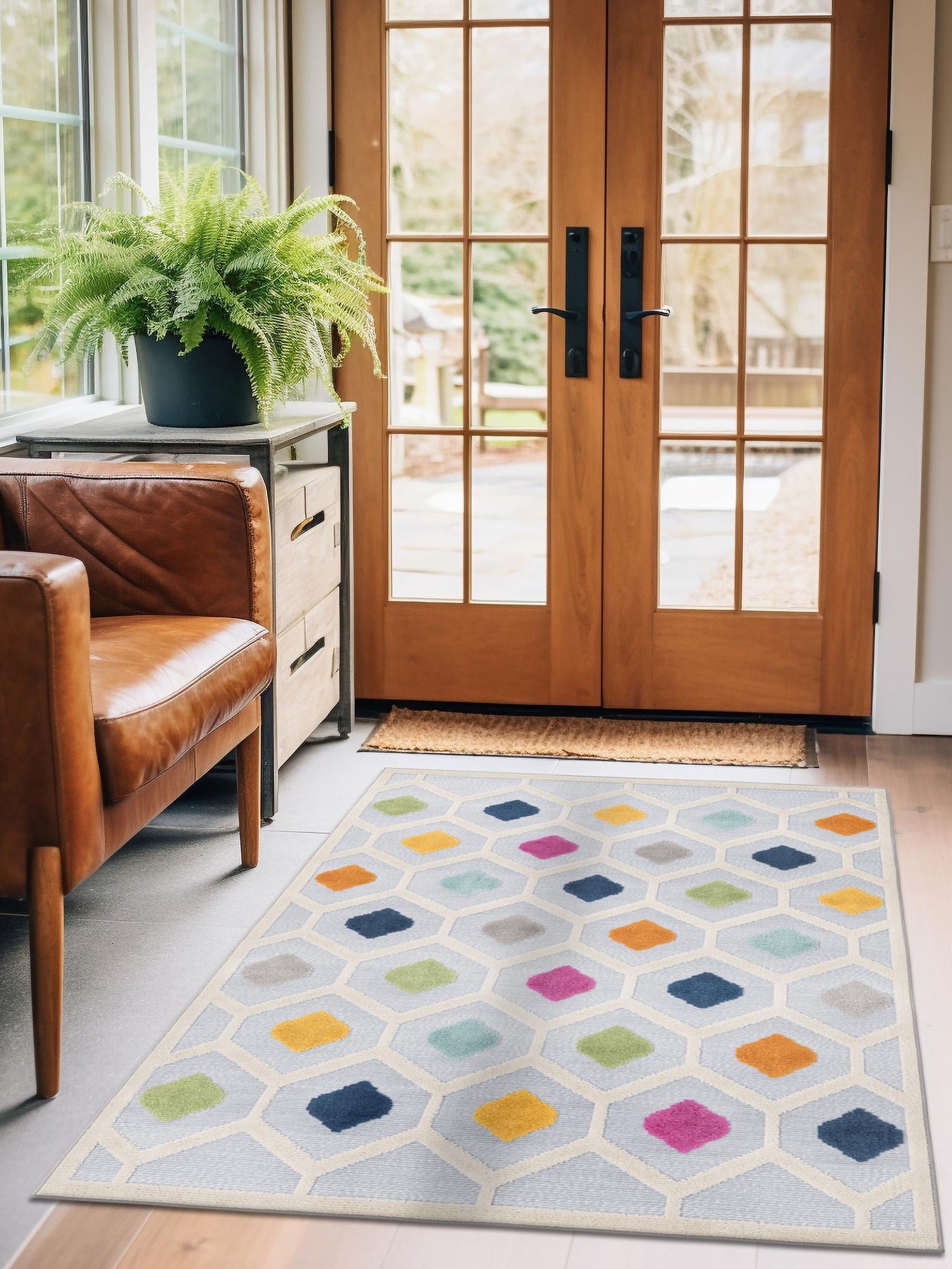 Gray 2' x 3' Aruba Outdoor Rectangle Area Rug Weather Resistant for Patio, Deck, Terrace, Balcony, Porch for Sale at Rug Engine