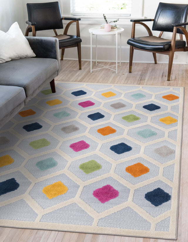 Gray 2' x 3' Aruba Outdoor Rectangle Area Rug Weather Resistant for Patio, Deck, Terrace, Balcony, Porch for Sale at Rug Engine