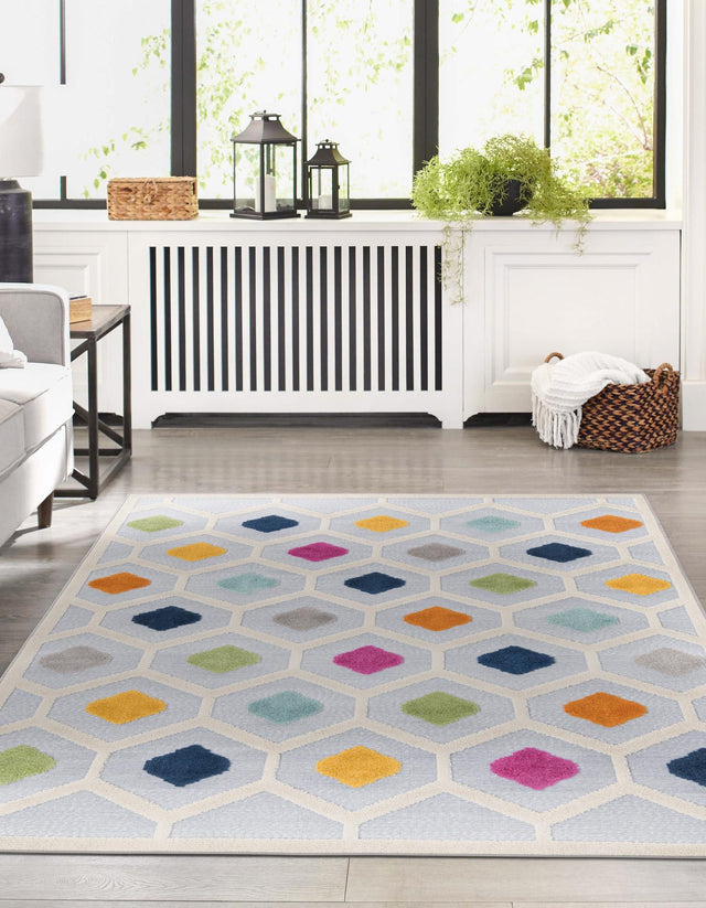 Gray 2' x 3' Aruba Outdoor Rectangle Area Rug Weather Resistant for Patio, Deck, Terrace, Balcony, Porch for Sale at Rug Engine