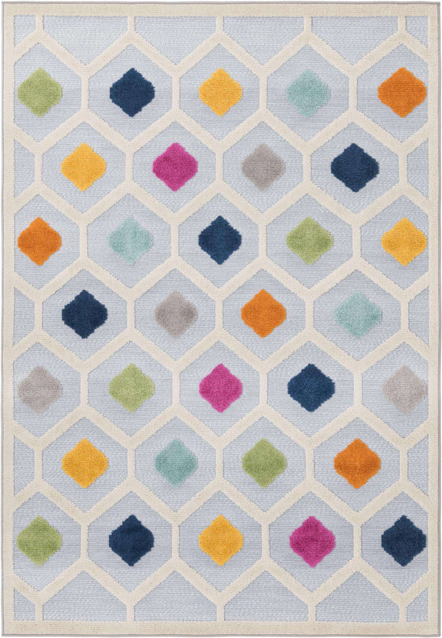 Gray 5' 3 x 8' Aruba Outdoor Rectangle Area Rug Weather Resistant for Patio, Deck, Terrace, Balcony, Porch for Sale at Rug Engine