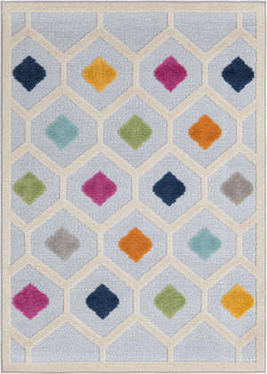 Gray 4' x 6' Aruba Outdoor Rectangle Area Rug Weather Resistant for Patio, Deck, Terrace, Balcony, Porch for Sale at Rug Engine