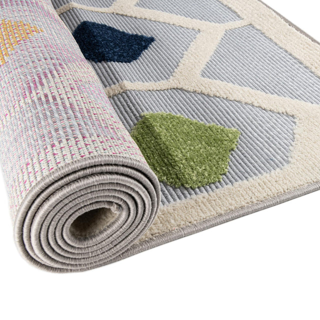 Gray 7' 10 x 7' 10 Aruba Outdoor Square Area Rug Weather Resistant for Patio, Deck, Terrace, Balcony, Porch for Sale at Rug Engine
