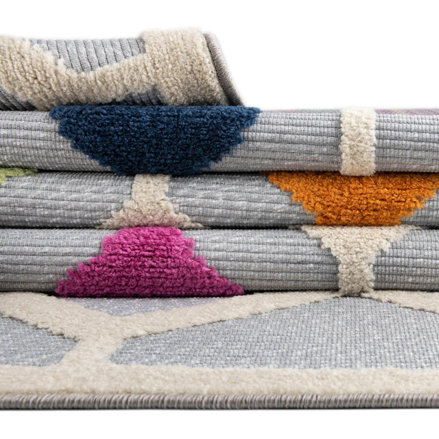 Gray 7' 10 x 7' 10 Aruba Outdoor Square Area Rug Weather Resistant for Patio, Deck, Terrace, Balcony, Porch for Sale at Rug Engine