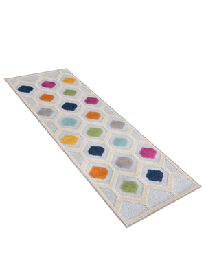 Gray 2' x 6' Aruba Outdoor Runner Area Rug Weather Resistant for Patio, Deck, Terrace, Balcony, Porch for Sale at Rug Engine