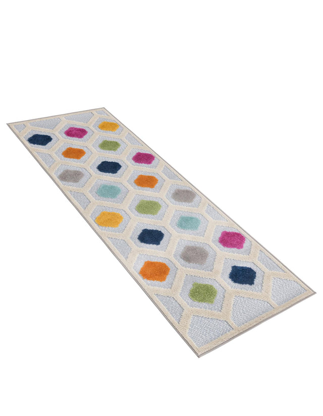 Gray 2' x 6' Aruba Outdoor Runner Area Rug Weather Resistant for Patio, Deck, Terrace, Balcony, Porch for Sale at Rug Engine