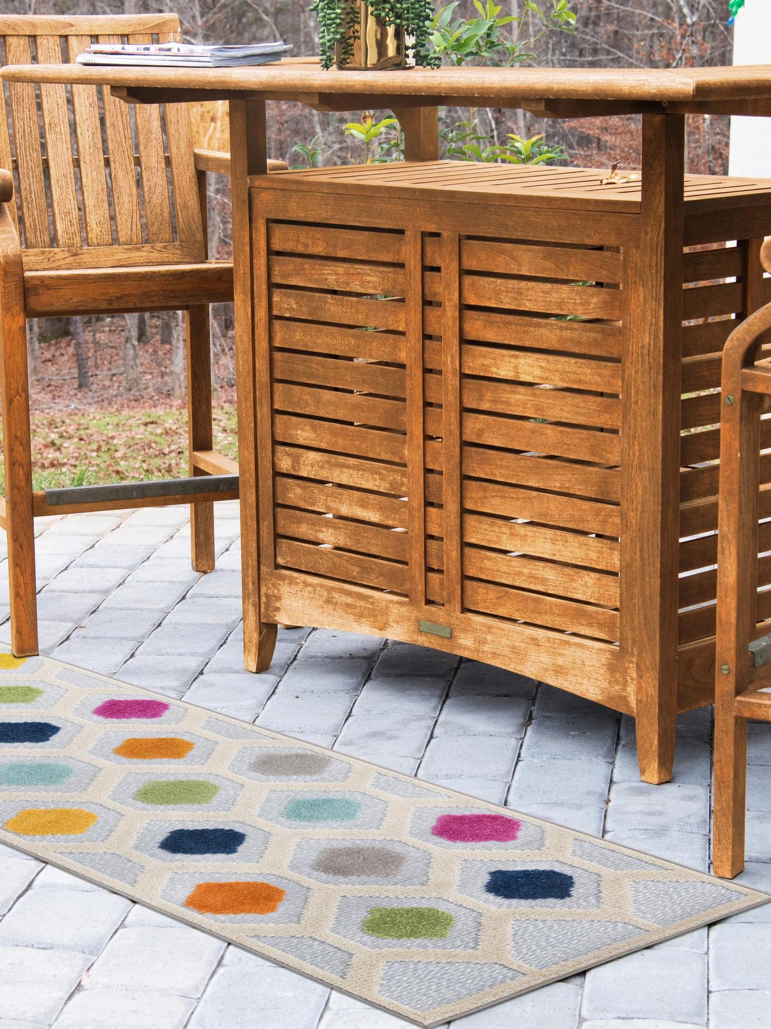 Gray 2' x 8' Aruba Outdoor Runner Area Rug Weather Resistant for Patio, Deck, Terrace, Balcony, Porch for Sale at Rug Engine