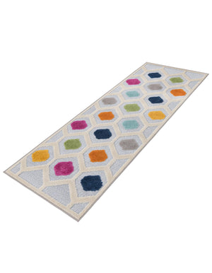 Gray 2' x 6' Aruba Outdoor Runner Area Rug Weather Resistant for Patio, Deck, Terrace, Balcony, Porch for Sale at Rug Engine