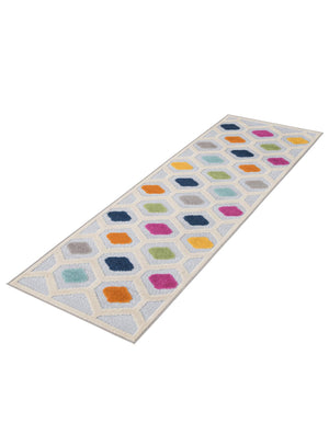 Gray 2' x 8' Aruba Outdoor Runner Area Rug Weather Resistant for Patio, Deck, Terrace, Balcony, Porch for Sale at Rug Engine
